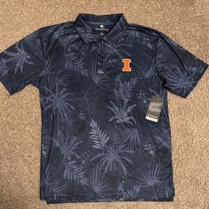 Mens Colosseum Navy Illinois Fighting Illinis Palms Team Polo